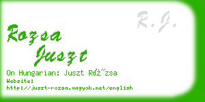 rozsa juszt business card